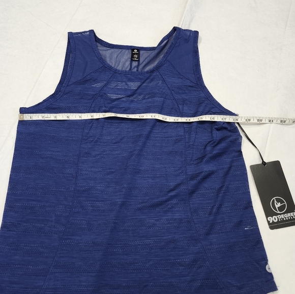 90 Degree By Reflex Size Large Blue Sleeveless Tank Top - Picture 4 of 10
